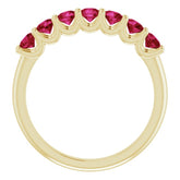 14K Yellow Natural Ruby Anniversary Band